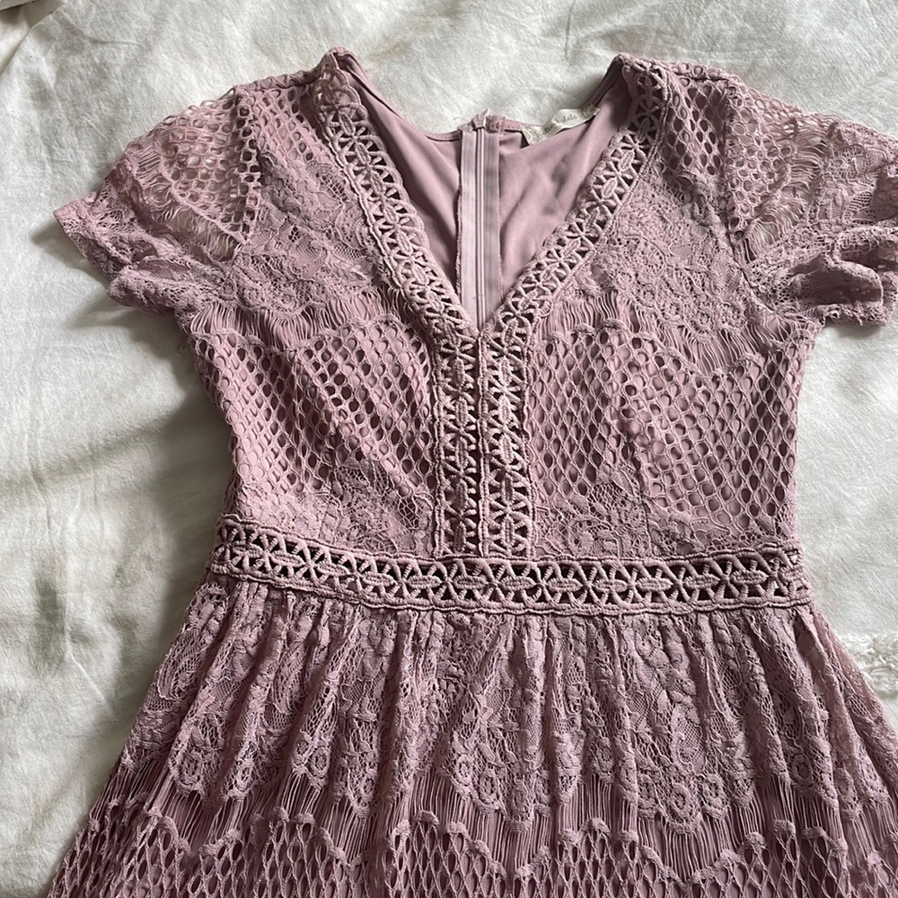 Blush pink maxi dress by Altar’d State.
